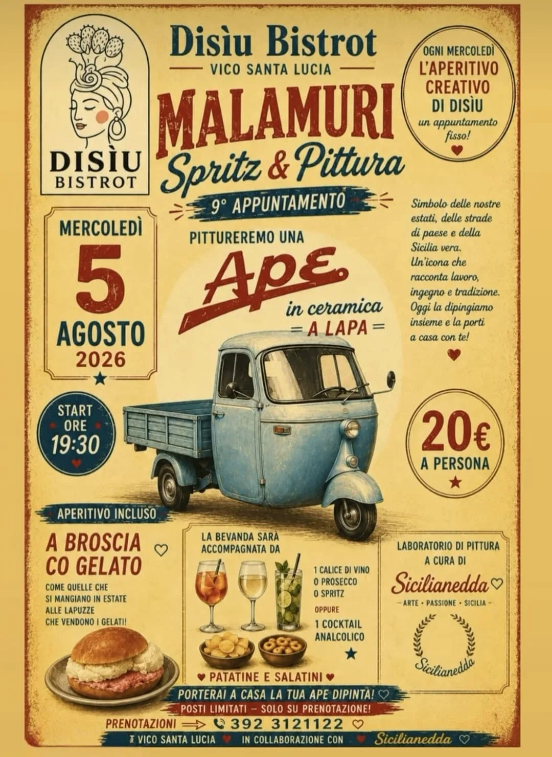 Poster for Disiu Bistrot – Malamuri Spritz & Pittura