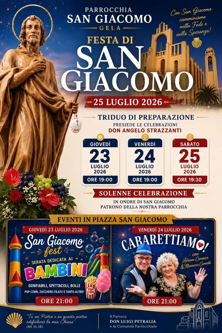 Poster for the Festa di San Giacomo in Gela