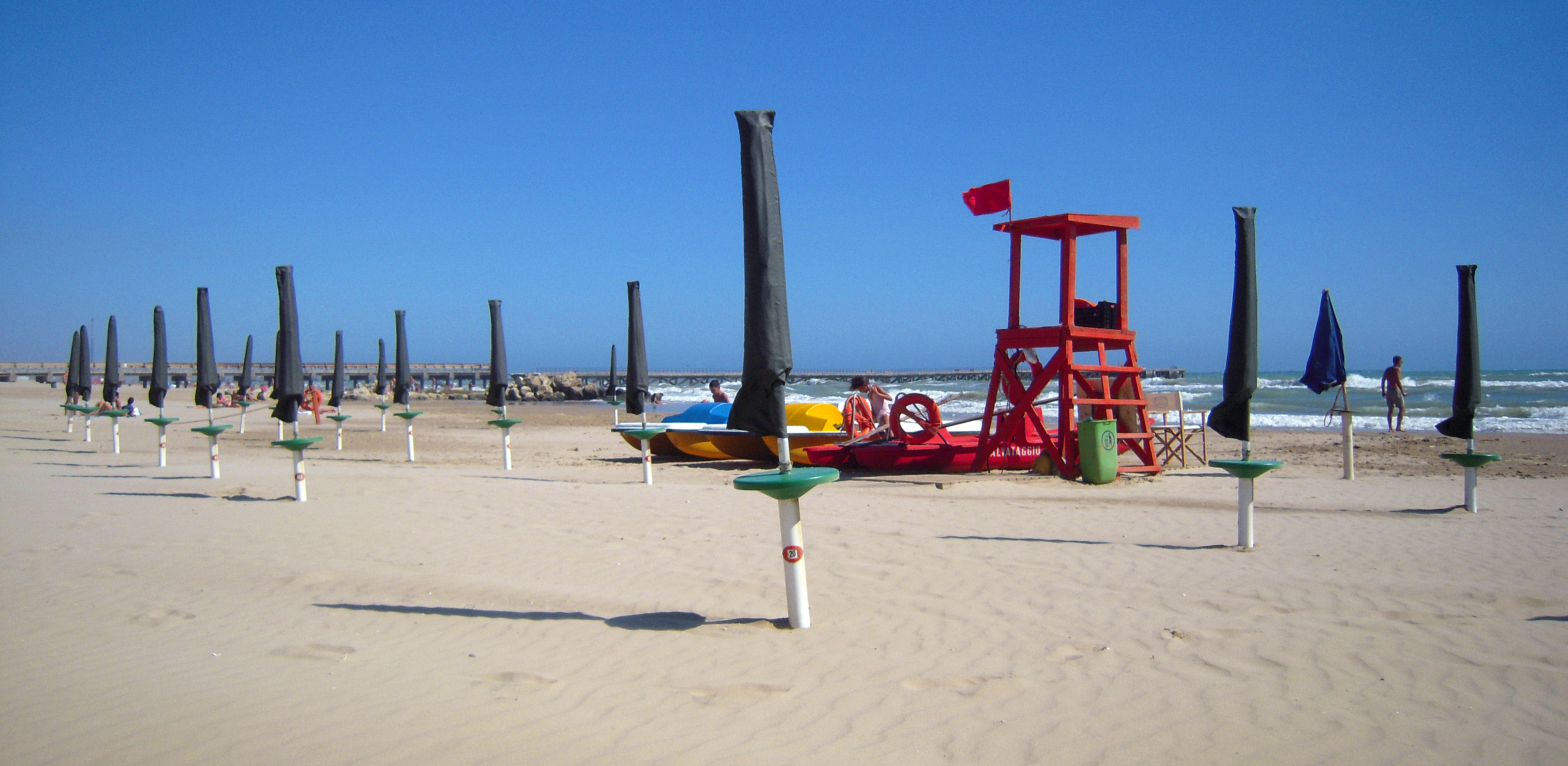 Gela beach and waterfront with the city beyond